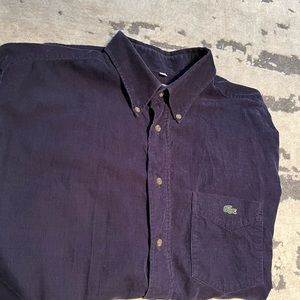 Lacoste long sleeve corduroy shirt